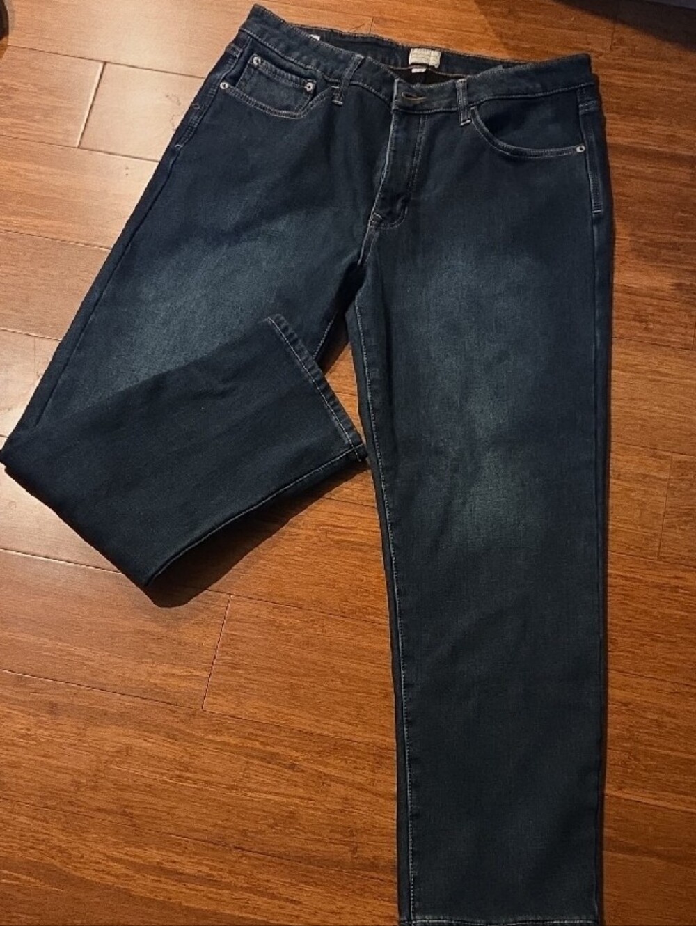 Weatherproof Vintage Men's Fleece Lined Jeans Dark Wash 36x30 PERFECT Condition